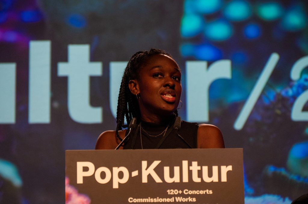 »Pop-Kultur« 2022 – Eröffnung (Pamela Owusu-Brenyah) – Photo: Käthe deKoe