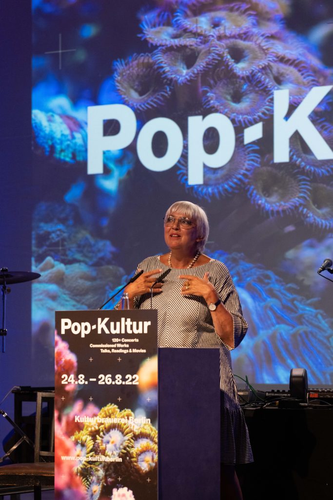 »Pop-Kultur« 2022 – Eröffnung (Claudia Roth) – Photo: Camille Blake