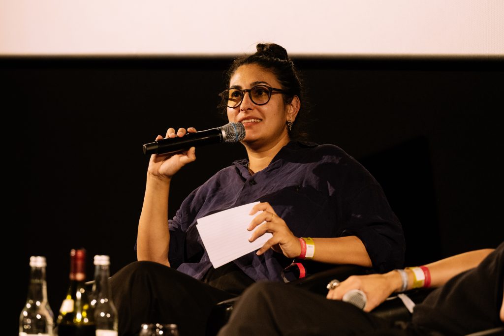»Ethik der Appropriation« (Aida Baghernejad) / Talk @ Kino in der Kulturbrauerei – Photo: Camille Blake