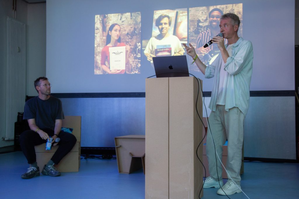 10 Jahre Artvertising: Norman Palm & Alexander Winkelmann / Talk @ Museum Atelier – Photo: Caterina Gili