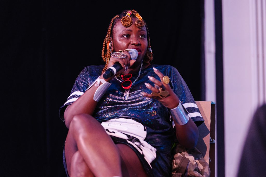 The Future of Festivals: An International Perspective (Agnes Muthoni Ndonga) / Talk @ Museum Atelier – Photo: Yvonne Hartmann