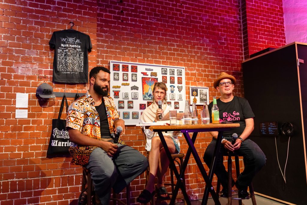 Echos musikalischer Erinnerungen aus der DDR (Vincent Bababoutilabo, Sandra Teitge, Robert Miessner) / Talk @ Museum in der Kulturbrauerei – Photo: Dominique Brewing